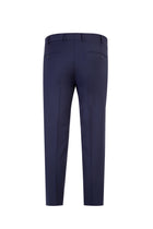 Lacivert Relaxed Fit Rahat Kesim Yünlü Klasik Kumaş Pantolon
