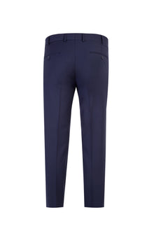 Lacivert 7 Drop Slim Fit Dar Kesim Klasik Kuma? Pantolon-Abdullah Ki??l?