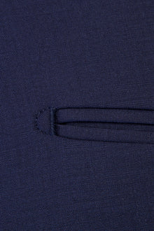 Lacivert Relaxed Fit Rahat Kesim Yünlü Klasik Kumaş Pantolon