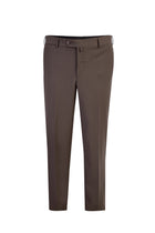 Kahve Relaxed Fit Rahat Kesim Yünlü Klasik Kumaş Pantolon