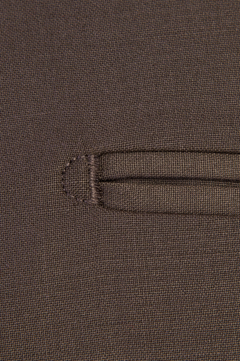 Kahve Regular Fit Yünlü Klasik Kumaş Pantolon