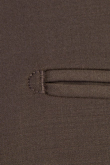 Kahve Relaxed Fit Rahat Kesim Yünlü Klasik Kumaş Pantolon