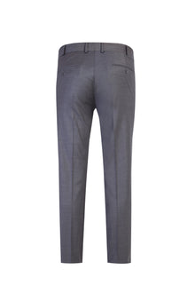 Orta Füme Slim Fit Dar Kesim Yünlü Klasik Kumaş Pantolon