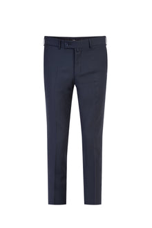 Petrol Slim Fit Dar Kesim Yünlü Klasik Kumaş Pantolon