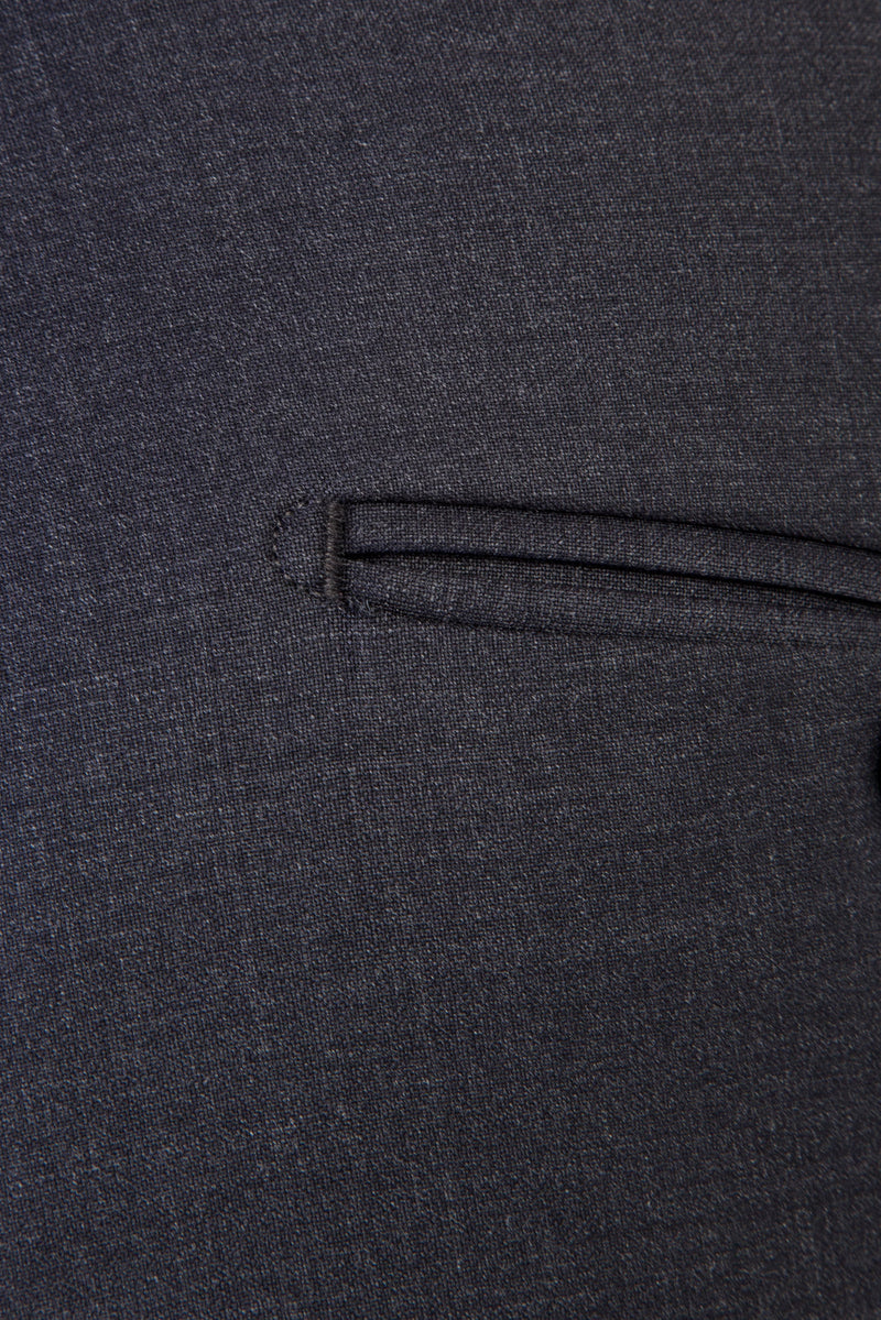 Antrasit Slim Fit Dar Kesim Yünlü Klasik Kumaş Pantolon