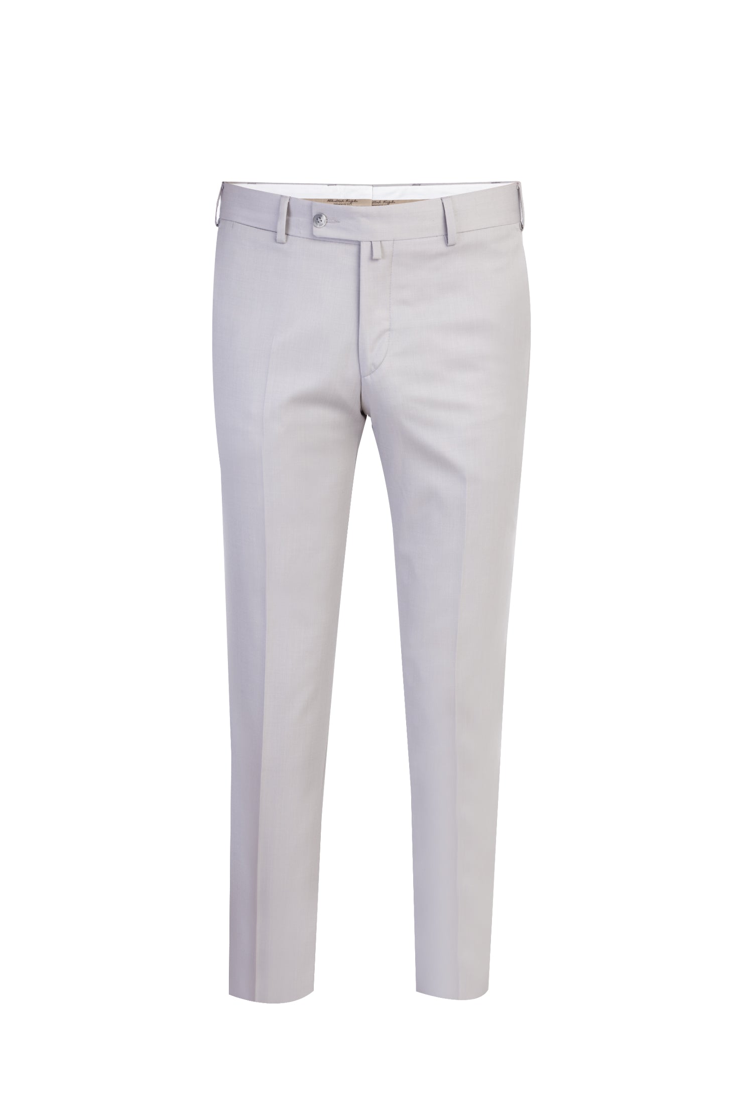 Açık Gri Slim Fit Dar Kesim Yünlü Klasik Kumaş Pantolon