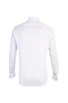 Beyaz Uzun Kol Manşetli Slim Fit Dar Kesim Pamuk Gömlek