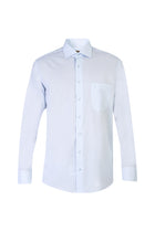 Açık Mavi Uzun Kol Easy Care Slim Fit Dar Kesim Pamuk Gömlek