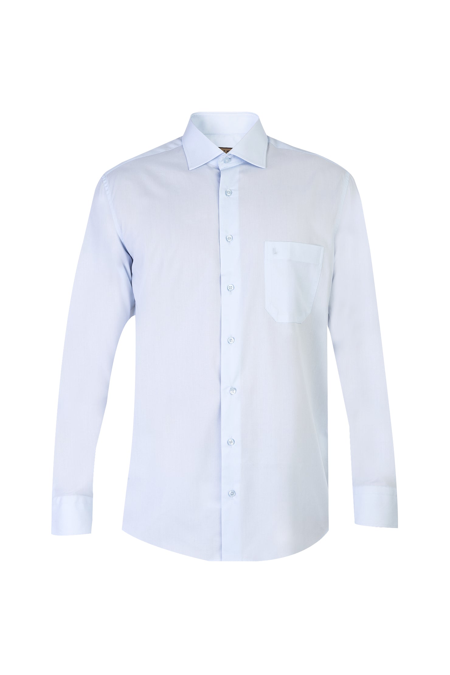 Açık Mavi Uzun Kol Easy Care Slim Fit Dar Kesim Pamuk Gömlek