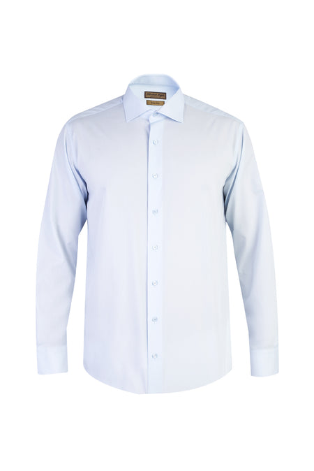 Açık Mavi Uzun Kol Easy Care Pamuk Gömlek