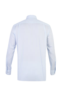 Açık Mavi Uzun Kol Kolay Ütülenebilir Klasik Pamuk Gömlek