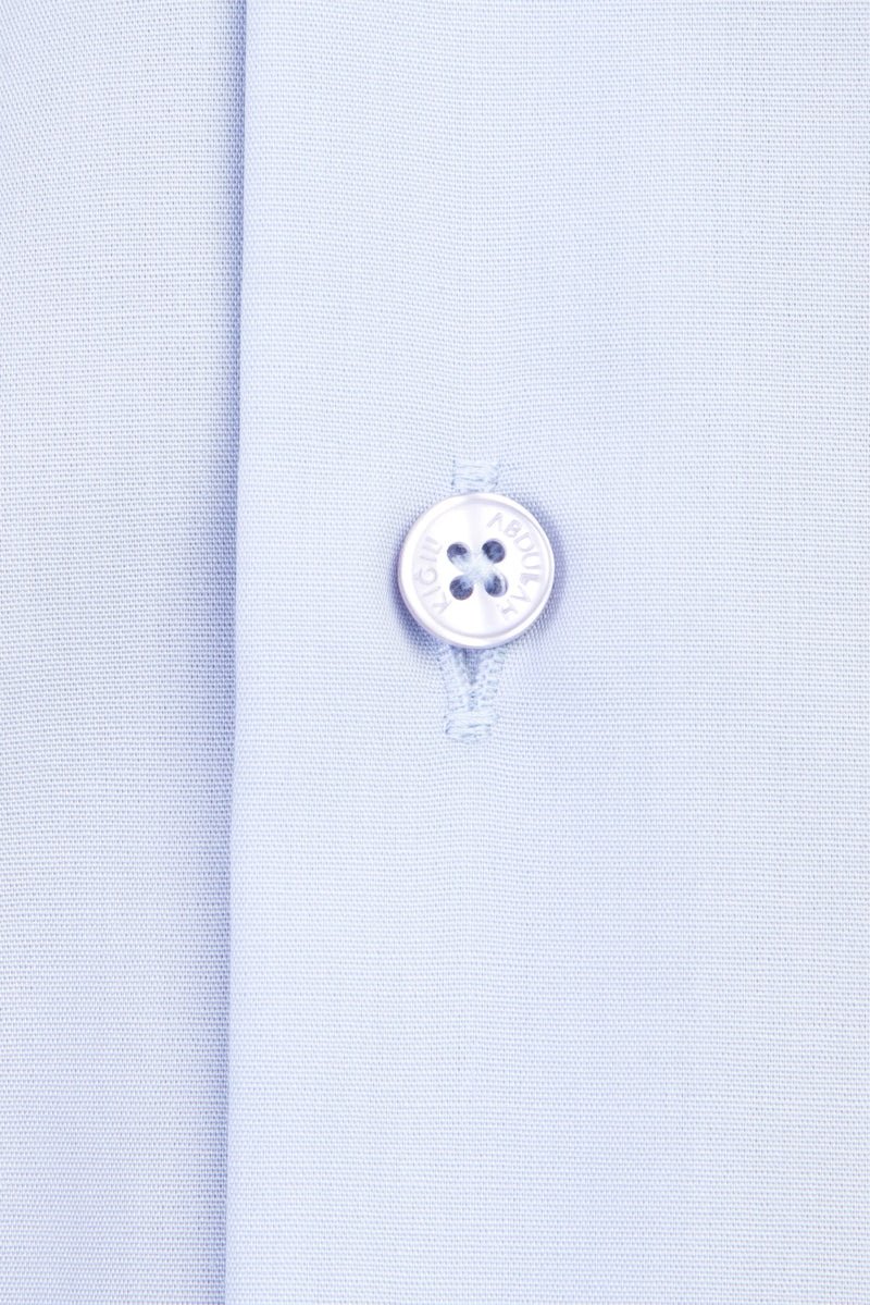 Açık Mavi Uzun Kol Kolay Ütülenebilir Klasik Pamuk Gömlek