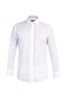 Beyaz Uzun Kol Kolay Ütülenebilir Klasik Pamuk Gömlek
