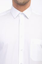 Beyaz Uzun Kol Bambu Klasik Gömlek