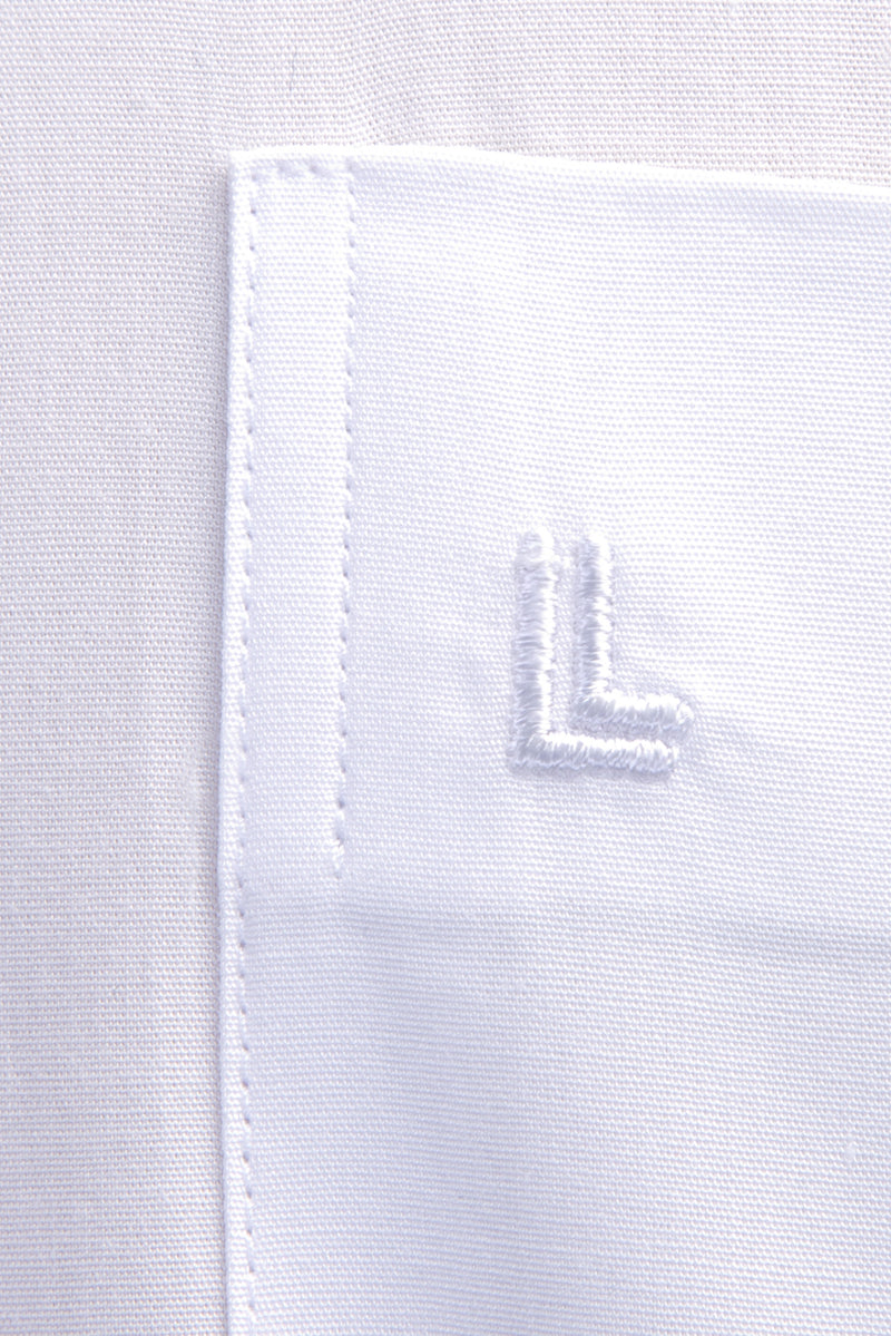 Beyaz Uzun Kol Bambu Klasik Gömlek