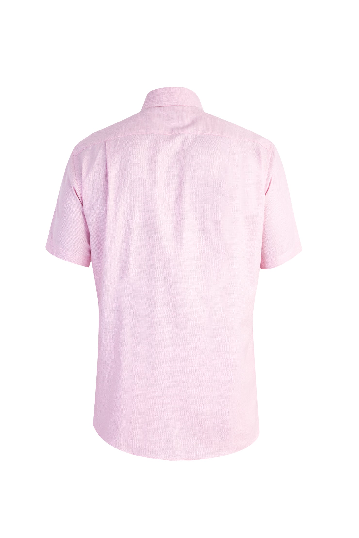 Pembe K?sa Kol Desenli Klasik Pamuk Gömlek-Abdullah Ki??l?