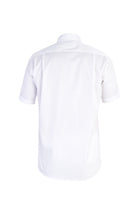 Beyaz Kısa Kol Regular Fit Desenli Pamuk Gömlek