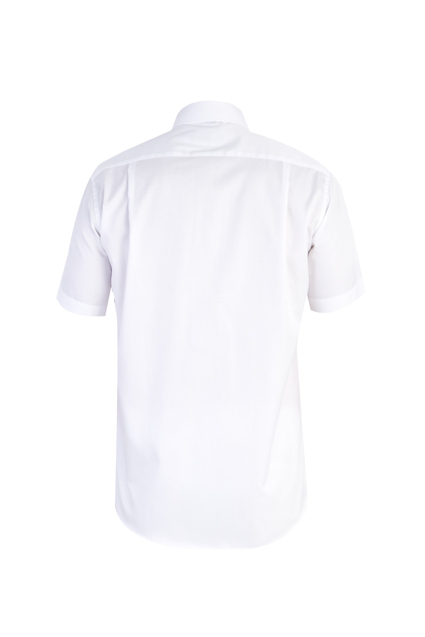 Beyaz Kısa Kol Regular Fit Desenli Pamuk Gömlek