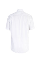 Beyaz Kısa Kol Ekose Klasik Pamuk Gömlek