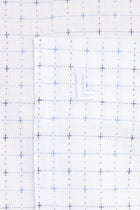 Beyaz Kısa Kol Ekose Klasik Pamuk Gömlek