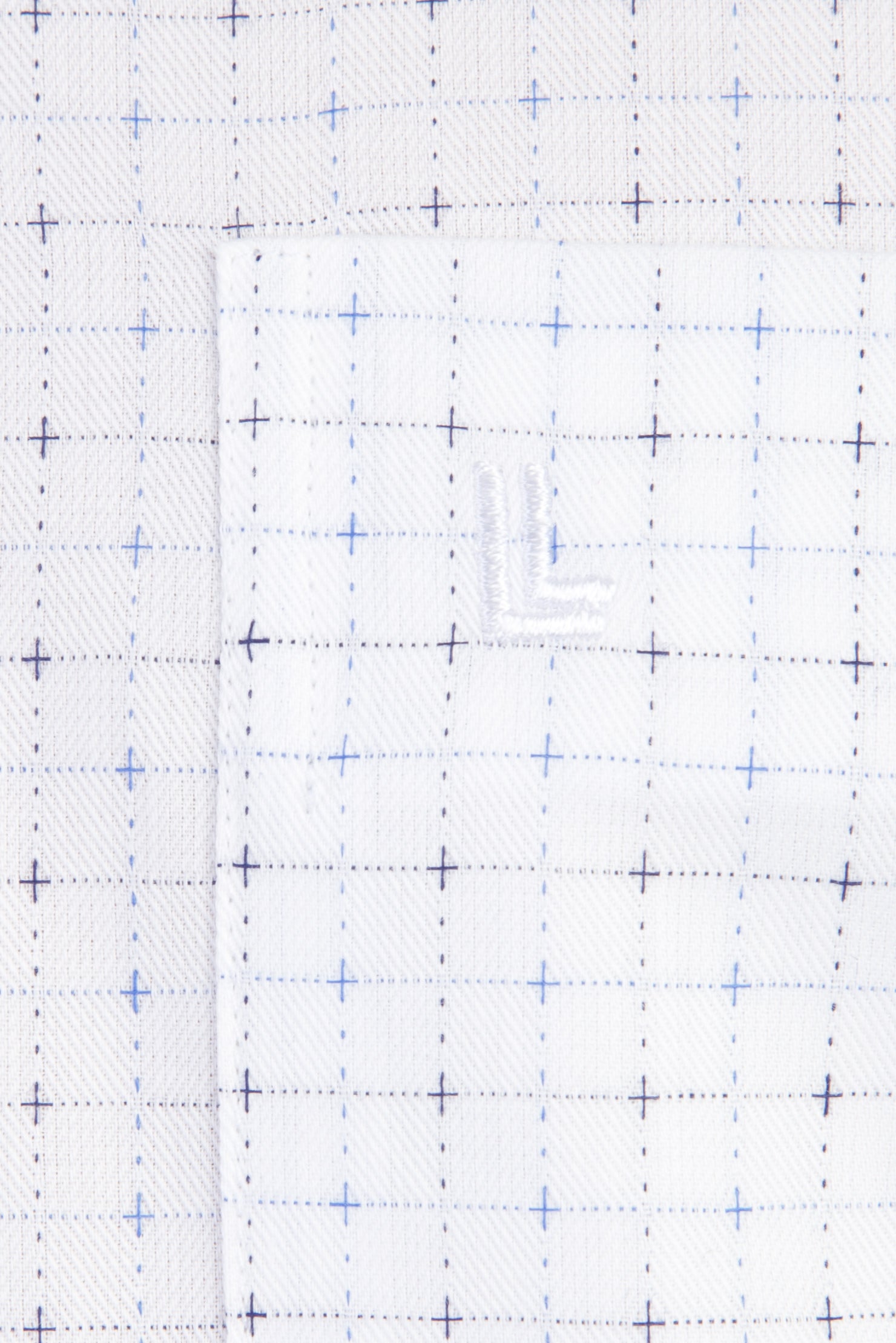 Beyaz Kısa Kol Ekose Klasik Pamuk Gömlek