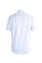 Açık Mavi Kısa Kol Ekose Klasik Pamuk Gömlek