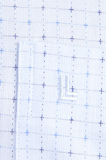 Açık Mavi Kısa Kol Ekose Klasik Pamuk Gömlek