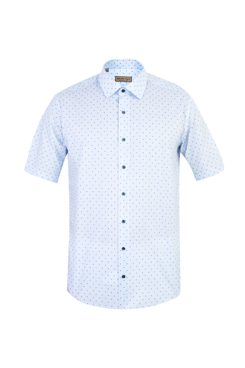 Açık Mavi Mn Desenli K.Kol Klsk Göm