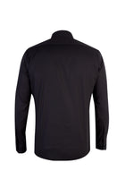 Siyah Uzun Kol Easy Care Slim Fit Dar Kesim Pamuk Gömlek-Abdullah Ki??l?