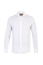 Beyaz Uzun Kol Easy Care Slim Fit Dar Kesim Pamuk Gömlek