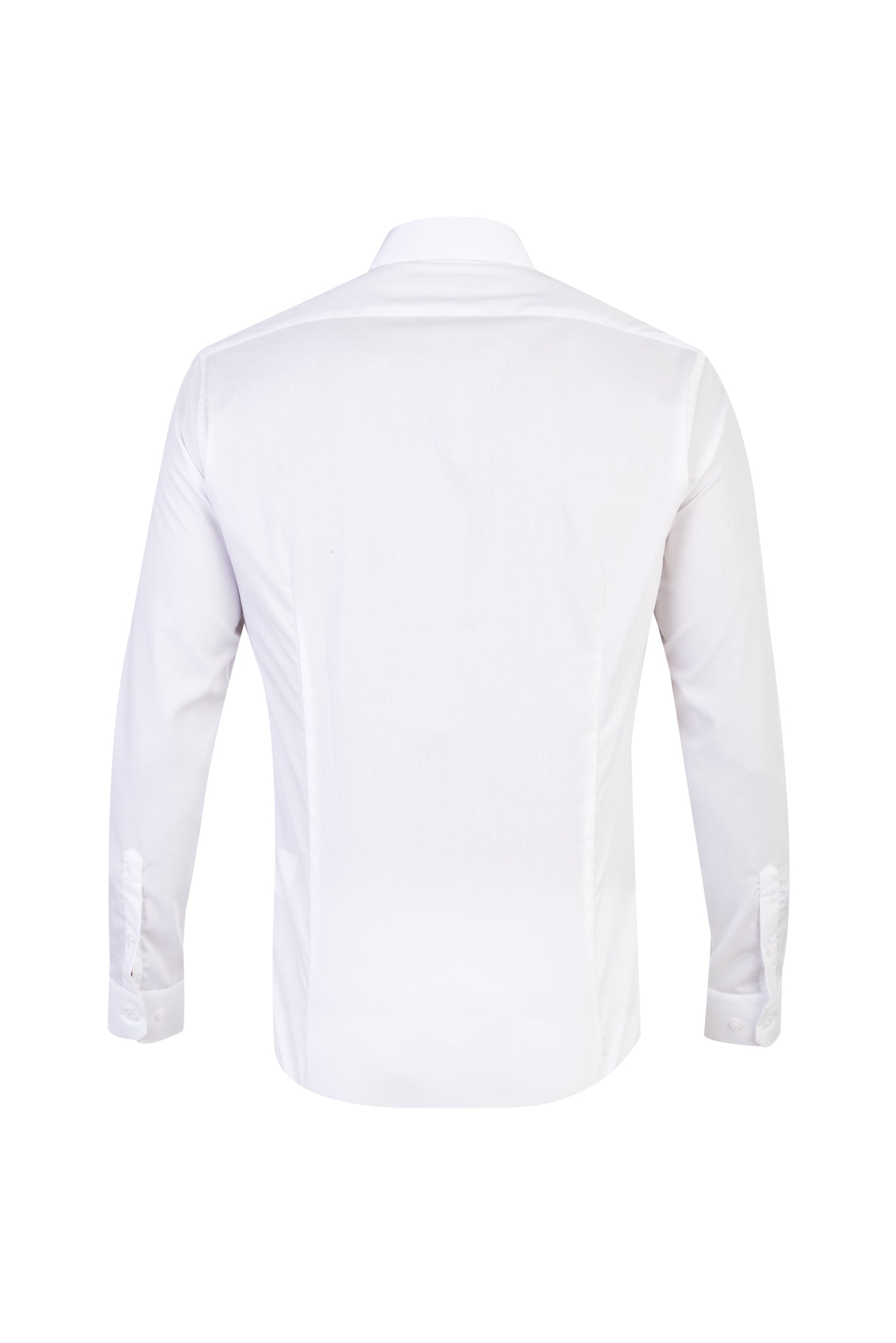 Beyaz Uzun Kol Easy Care Slim Fit Dar Kesim Pamuk Gömlek