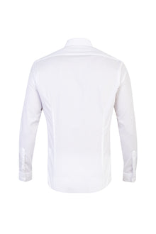 Beyaz Uzun Kol Easy Care Slim Fit Dar Kesim Pamuk Gömlek