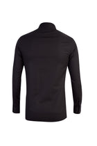Siyah Uzun Kol Easy Care Slim Fit Dar Kesim Pamuk Gömlek