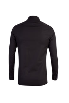 Siyah Uzun Kol Easy Care Slim Fit Dar Kesim Pamuk Gömlek