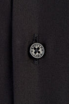 Siyah Uzun Kol Easy Care Slim Fit Dar Kesim Pamuk Gömlek