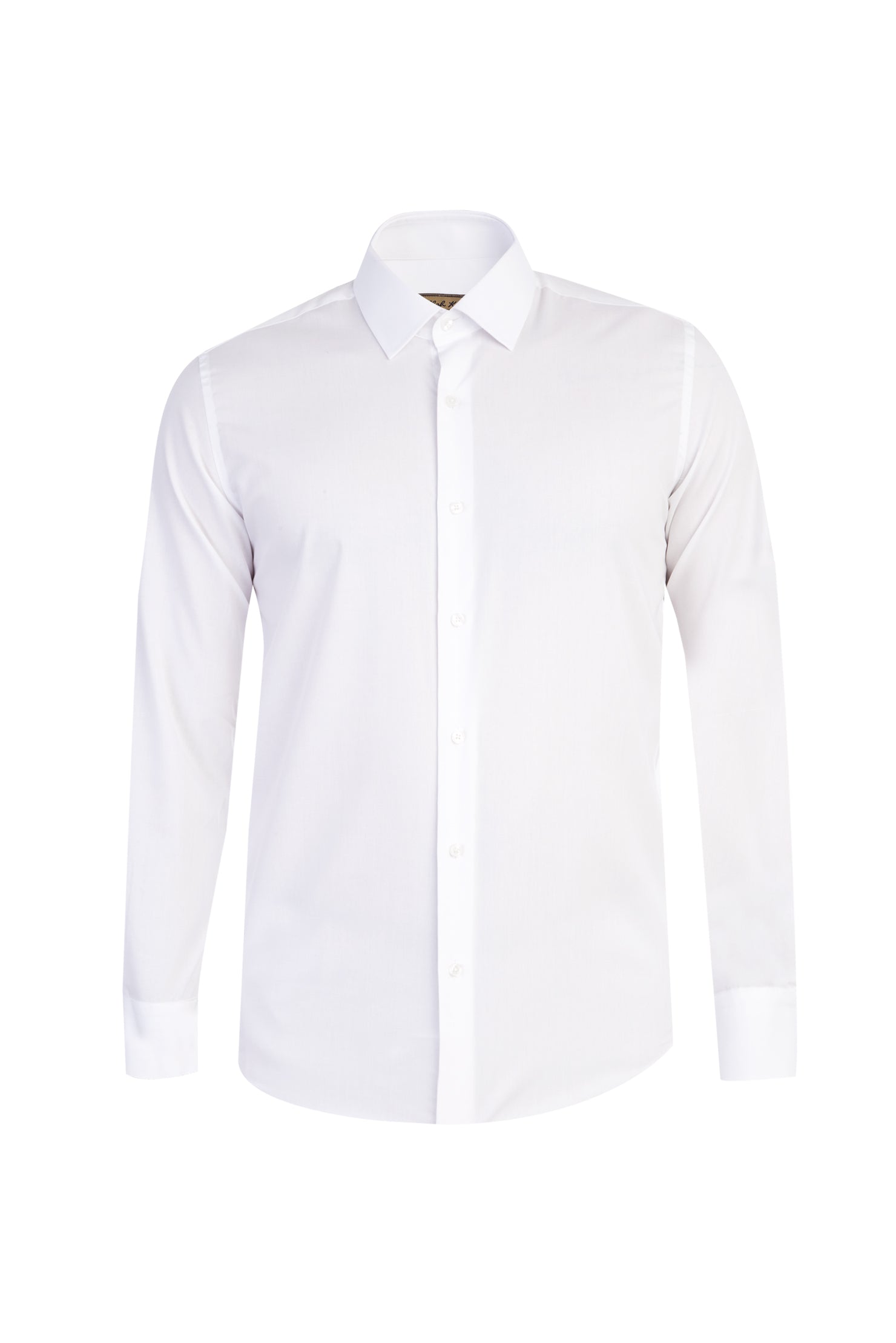 Beyaz Uzun Kol Easy Care Slim Fit Dar Kesim Pamuk Gömlek