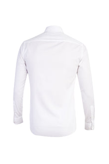 Beyaz Uzun Kol Easy Care Slim Fit Dar Kesim Pamuk Gömlek