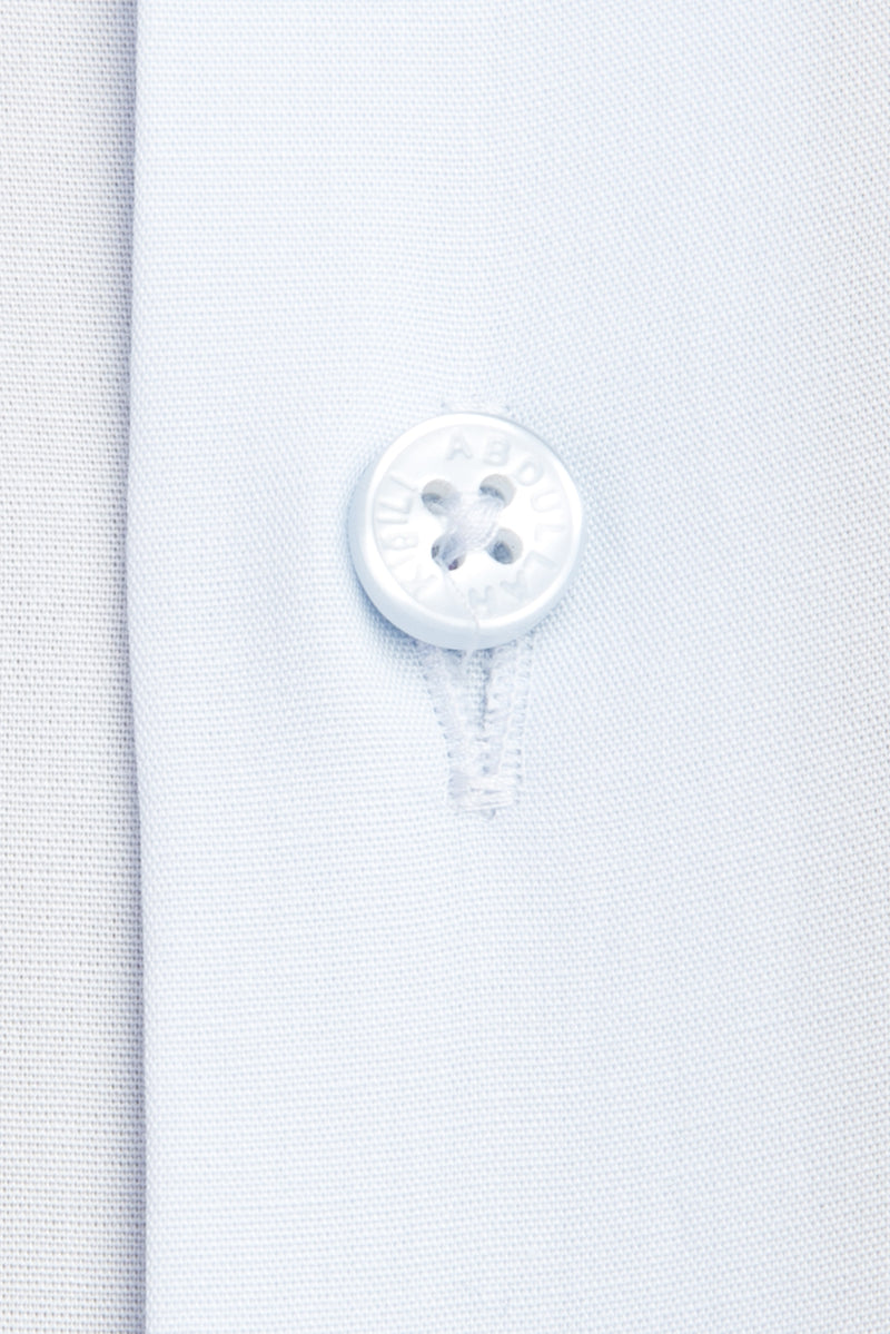 Açık Mavi Uzun Kol Easy Care Slim Fit Dar Kesim Pamuk Gömlek