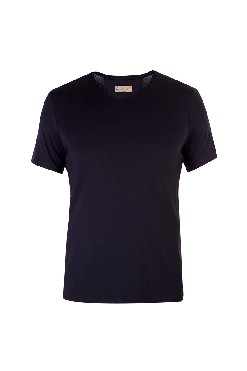 Siyah V Yaka T-shirt