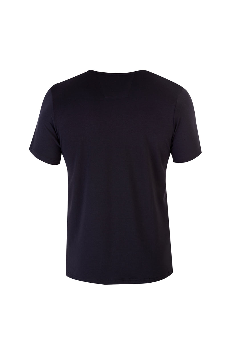 Siyah V Yaka T-shirt