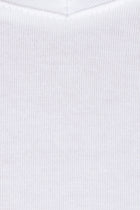 Beyaz V Yaka Regular Fit T-shirt