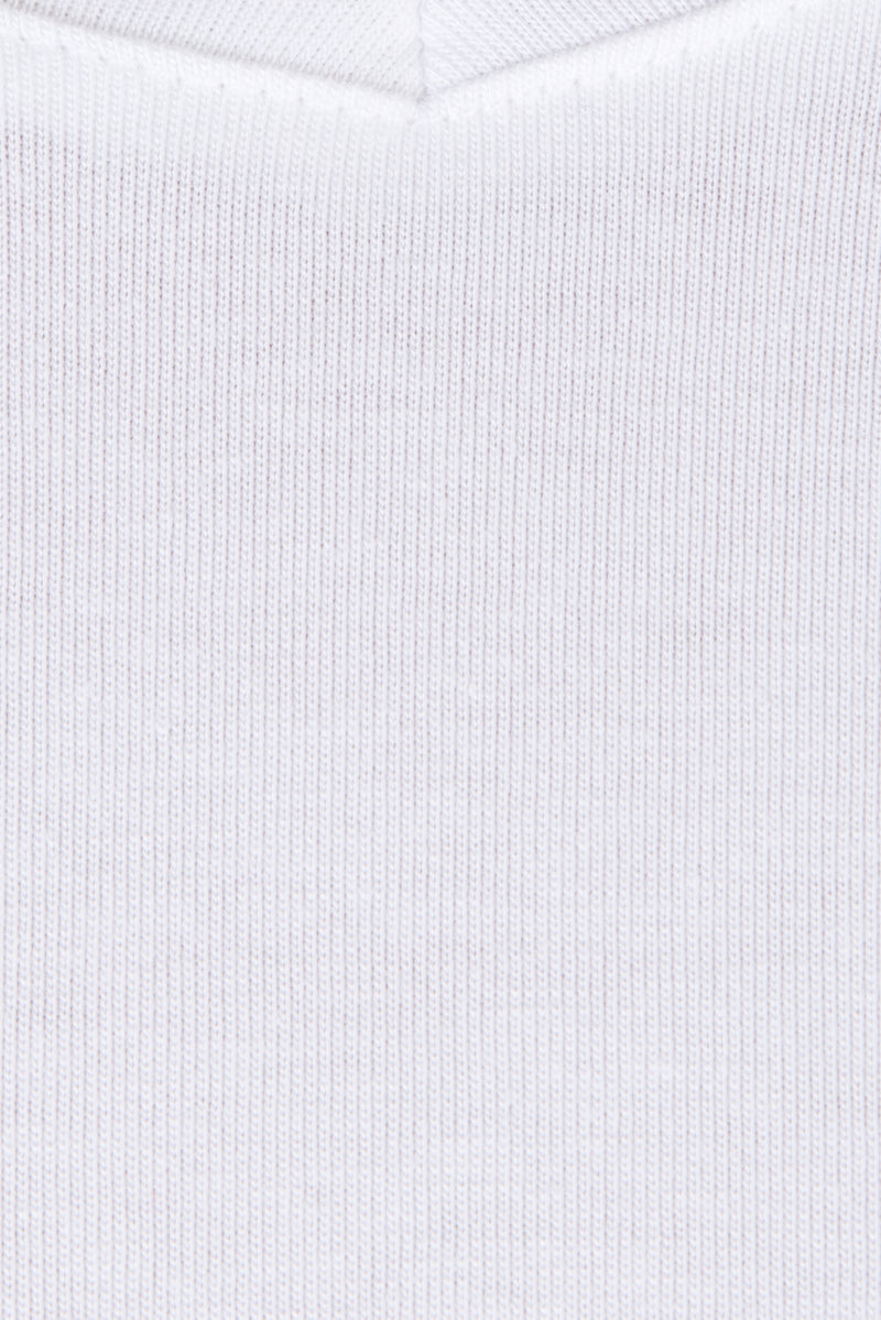 Beyaz V Yaka Regular Fit T-shirt