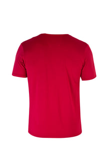 Kırmızı V Yaka Regular Fit T-shirt