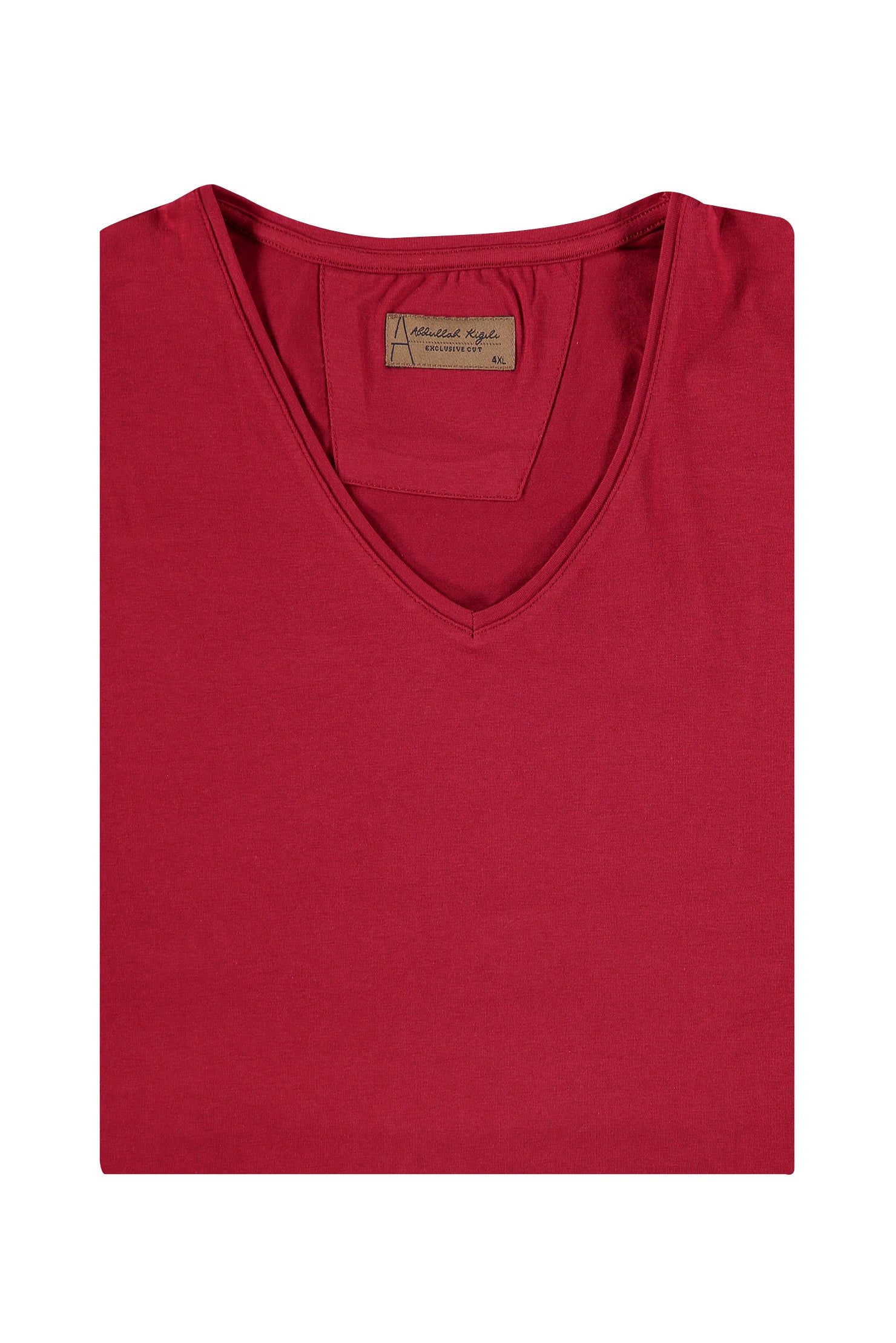 Kırmızı AK BB BASIC DÜZ  V YAKA