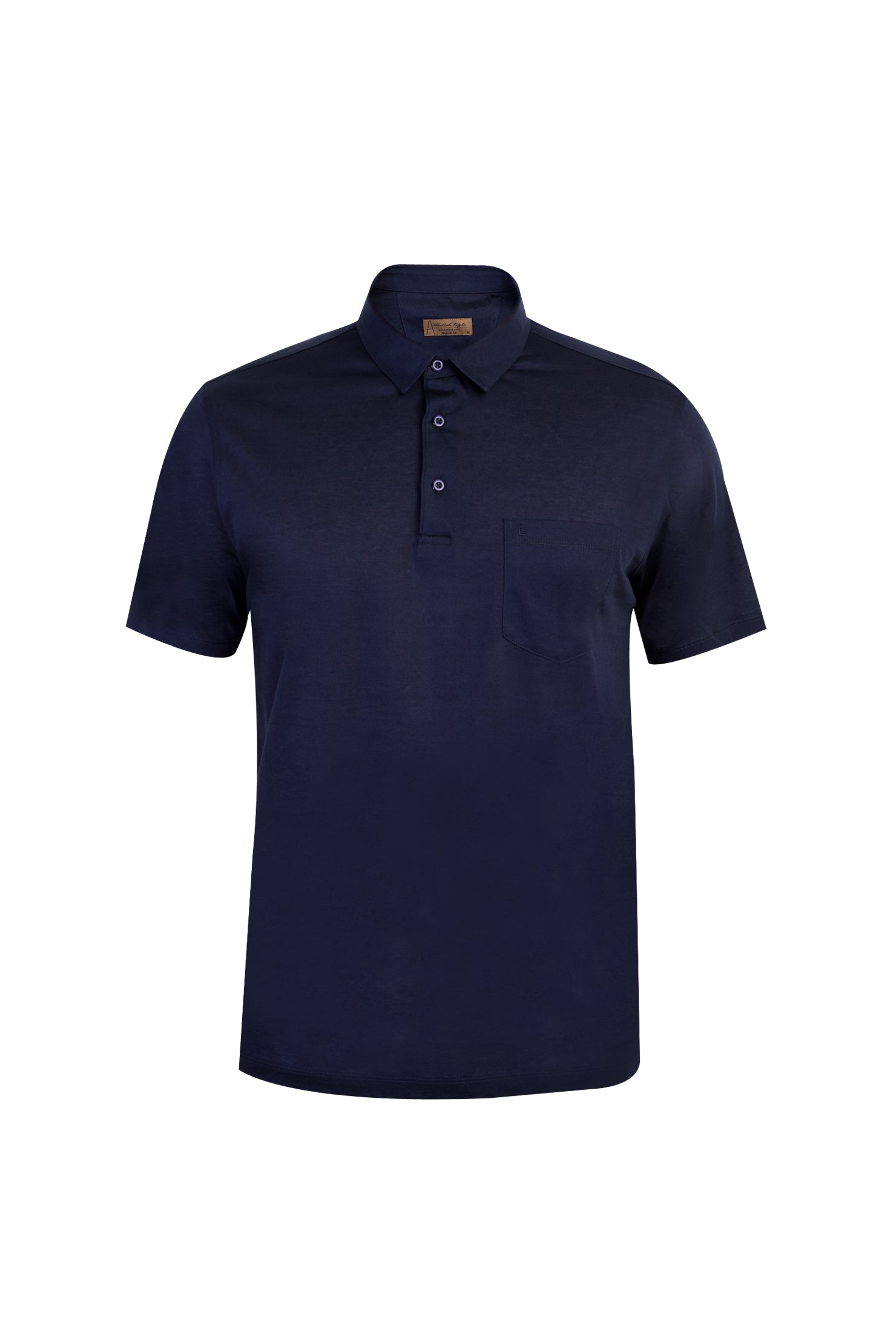Lacivert Polo Yaka Süprem Regular Fit Pamuk T-shirt