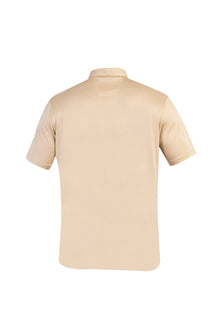 Bej Polo Yaka Süprem Regular Fit Pamuk T-shirt