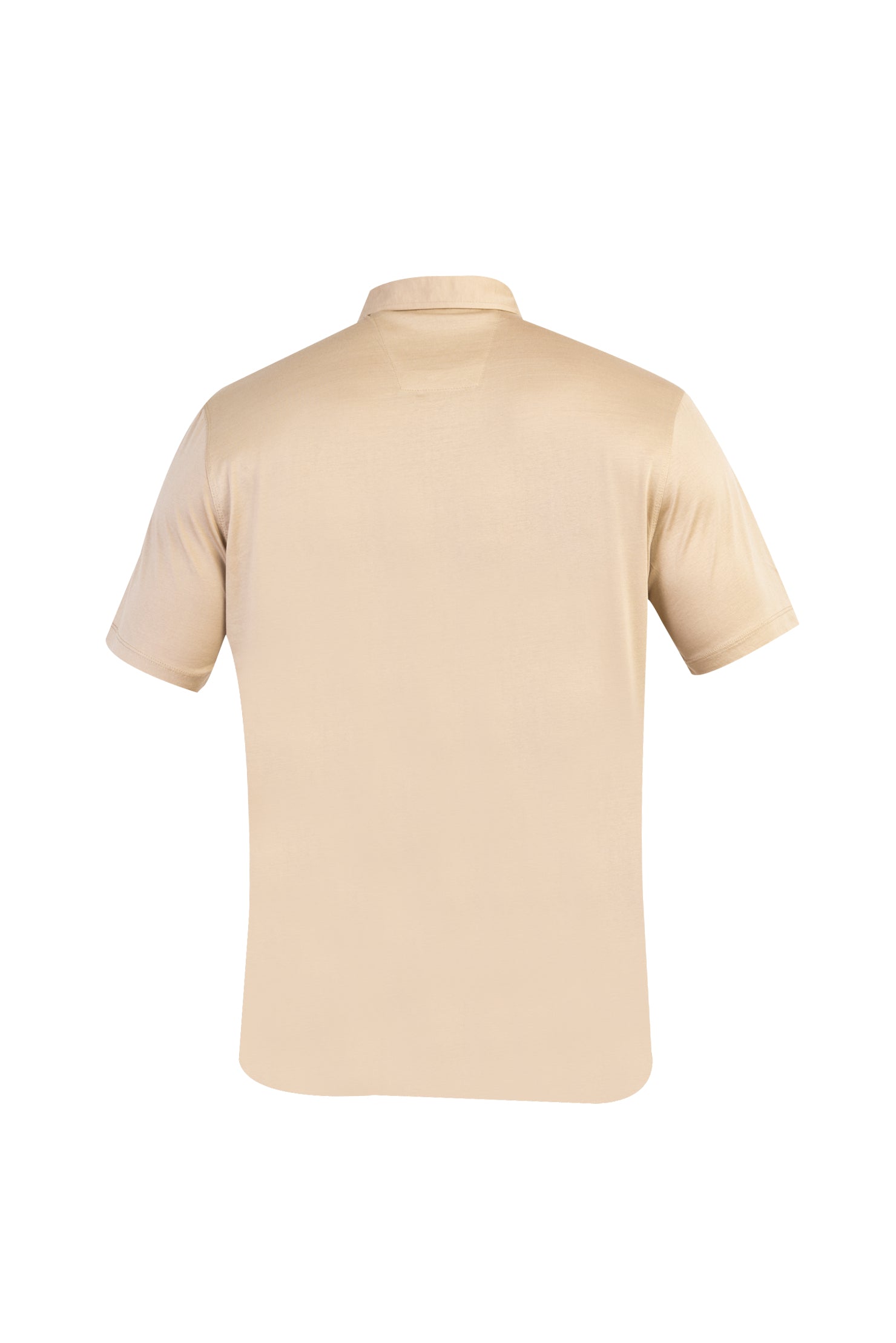 Bej Polo Yaka Süprem Regular Fit Pamuk T-shirt-Abdullah Ki??l?