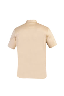 Bej Polo Yaka Süprem Regular Fit Pamuk T-shirt-Abdullah Ki??l?