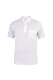 Beyaz Polo Yaka Süprem Regular Fit Pamuk T-shirt