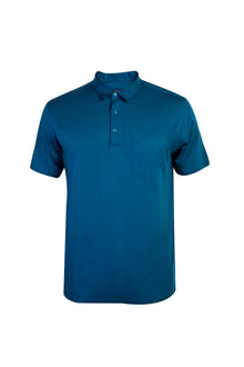 Petrol Polo Yaka Süprem Regular Fit Pamuk T-shirt